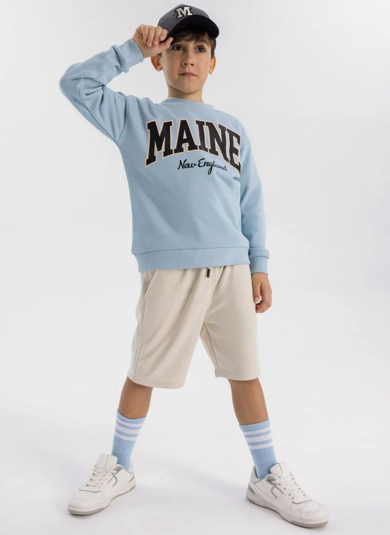 MINOTI Teen Boys Fleece Crew Neck Sweatshirt