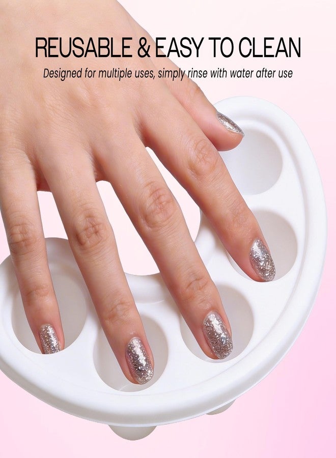 Pana Beauticom Manicure Bowls Nail Art Hand Soak Treatment Bowls (Five Fingers Soak Tray - White, 1 Piece) - Image 3