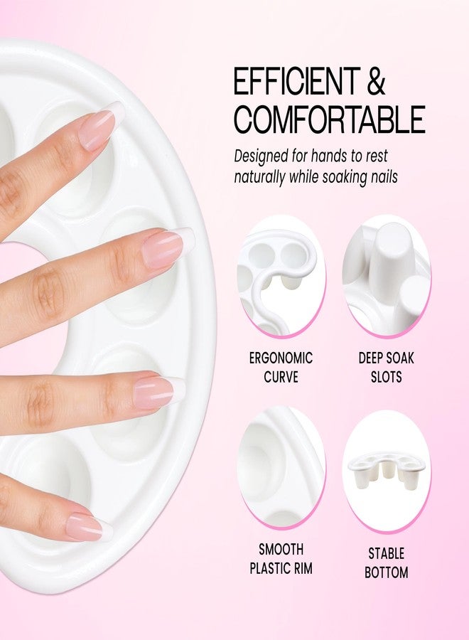 Pana Beauticom Manicure Bowls Nail Art Hand Soak Treatment Bowls (Five Fingers Soak Tray - White, 1 Piece) - Image 2