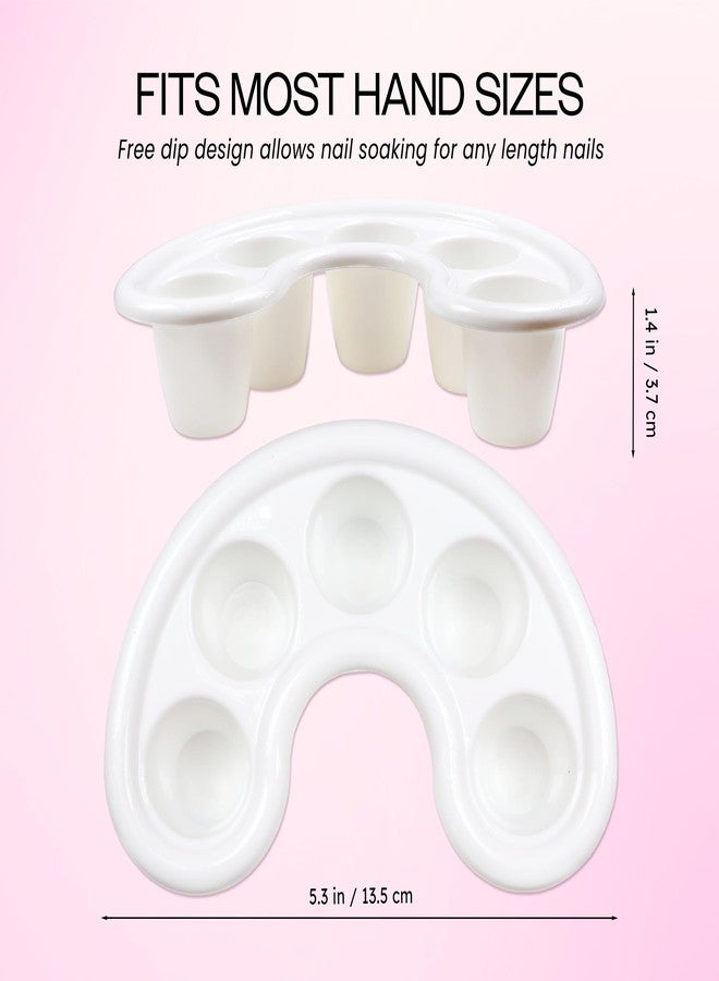 Pana Beauticom Manicure Bowls Nail Art Hand Soak Treatment Bowls (Five Fingers Soak Tray - White, 1 Piece) - Image 4