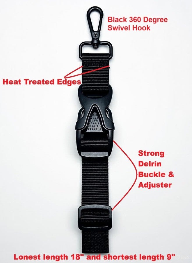 iCONY أضف حزامًا للحقيبة، أو حزامًا للأمتعة، أو مشبكًا للسترة، أو أحزمة حقائب السفر، باللون الأسود، للرياضات الخارجية | التخييم والمشي لمسافات طويلة | حقائب ظهر للمشي لمسافات طويلة، عبوة واحدة (رمادي، 1 بوصة) - Image 3