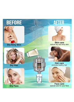 Rightsure Shower Filter, 25-Level High Output Hard Water Shower Head Filter with 3 Replaceable Filter Cartridges, Universal Shower Head Water Filter, Removes Chlorine (White)  - Image 4