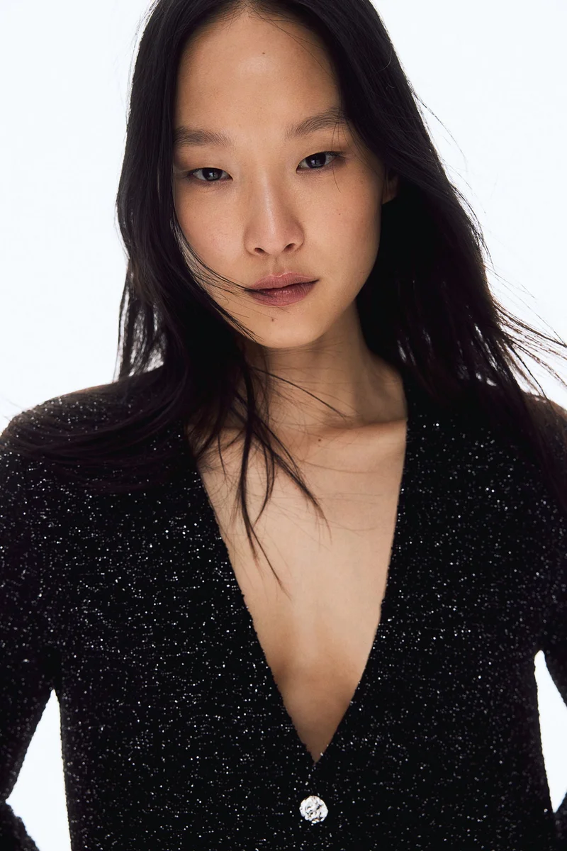 H&M Glittery bouclé dress