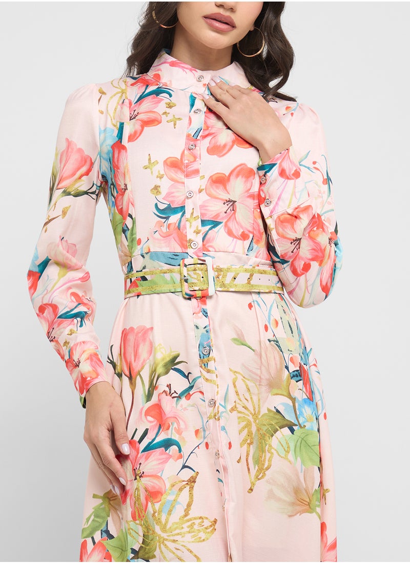 ELLA Floral Print Dress  - Image 3