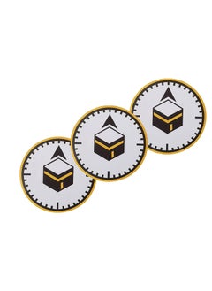 RYN Qibla Sign for Praying  3pcs Bundle of Vinyl Sticker Signage to indicate Qibla Vinyl Decal Stickers for Muslim Kaaba  ROUND AA  - Image 1
