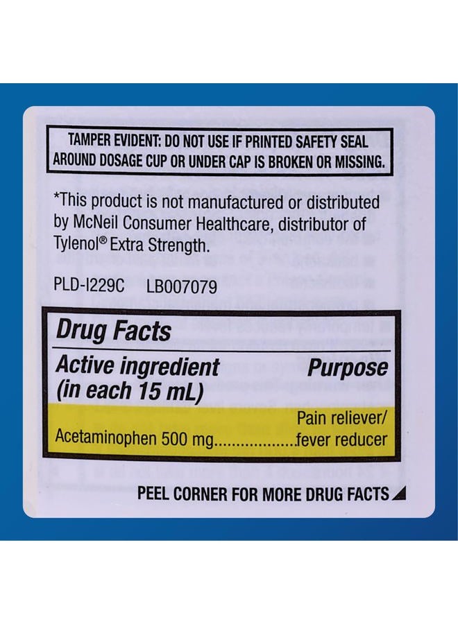 MAJOR Adult Extra Strength Liquid Acetaminophen - 500 mg Acetaminophen/15 mL Dose - Pain Reliever and Fever Reducer - Cherry Flavor - 8 Fl Oz - Image 5