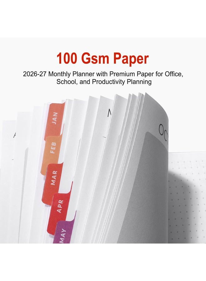 Gnl Monthly Planner 2026-2027, 2 Year(27 Months) Calendar Planner, Oct. 2025 - Dec 2027, 7" x 10" Monthly Spreads & Yearly Planner, Perfect for School Office Home Planning, Black - Image 5
