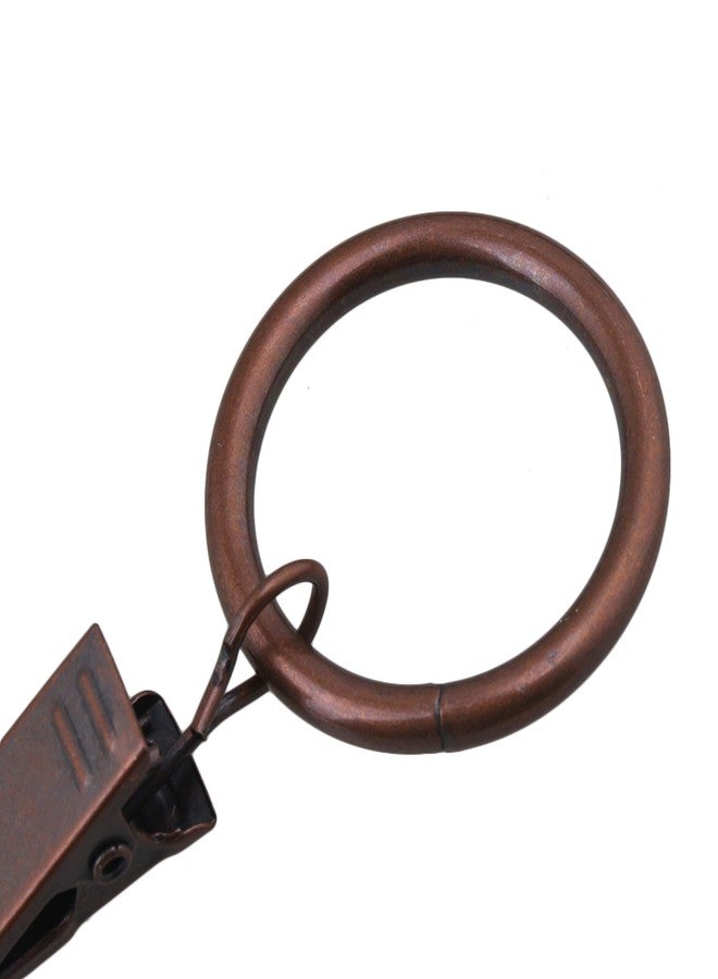 Doublelife Drapery Curtain Clips with Rings - Set of 20 Decorative Drapery Rings Curtain Clip Rings with Strong Clips 1" Diameter - Color Oil Rubbed Silver Inner Diameter 25mm - Image 5