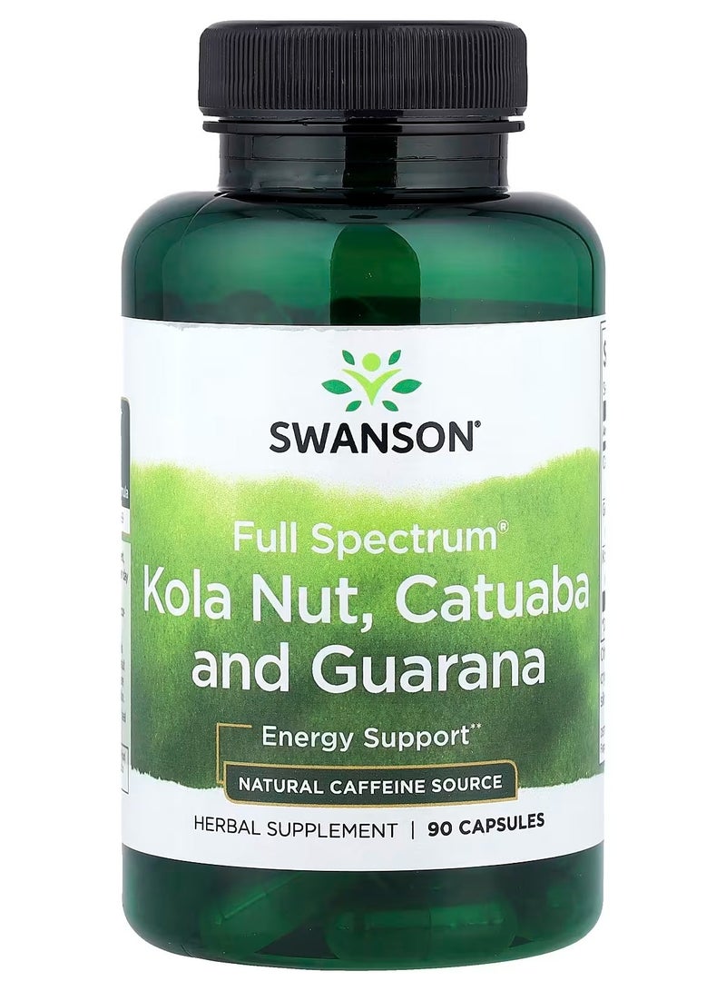 Swanson, Full Spectrum® Kola Nut, Catuaba and Guarana, 90 Capsules - Image 1