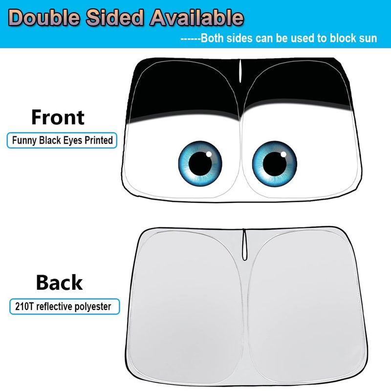 Güvenç Gven for Tesla Model 3 Sunshade for Tesla Model Y Windshield Sunshade 2016-2024 Car Shade Front Window Shade Double Layer Blocks UV Rays Sun Visor Protector 100% Cover - Image 2