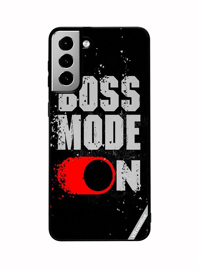 VR CREATIVE Protective Case Cover For Samsung Galaxy S21 FE 5G Boss Mode On Design Multicolour - Image 1