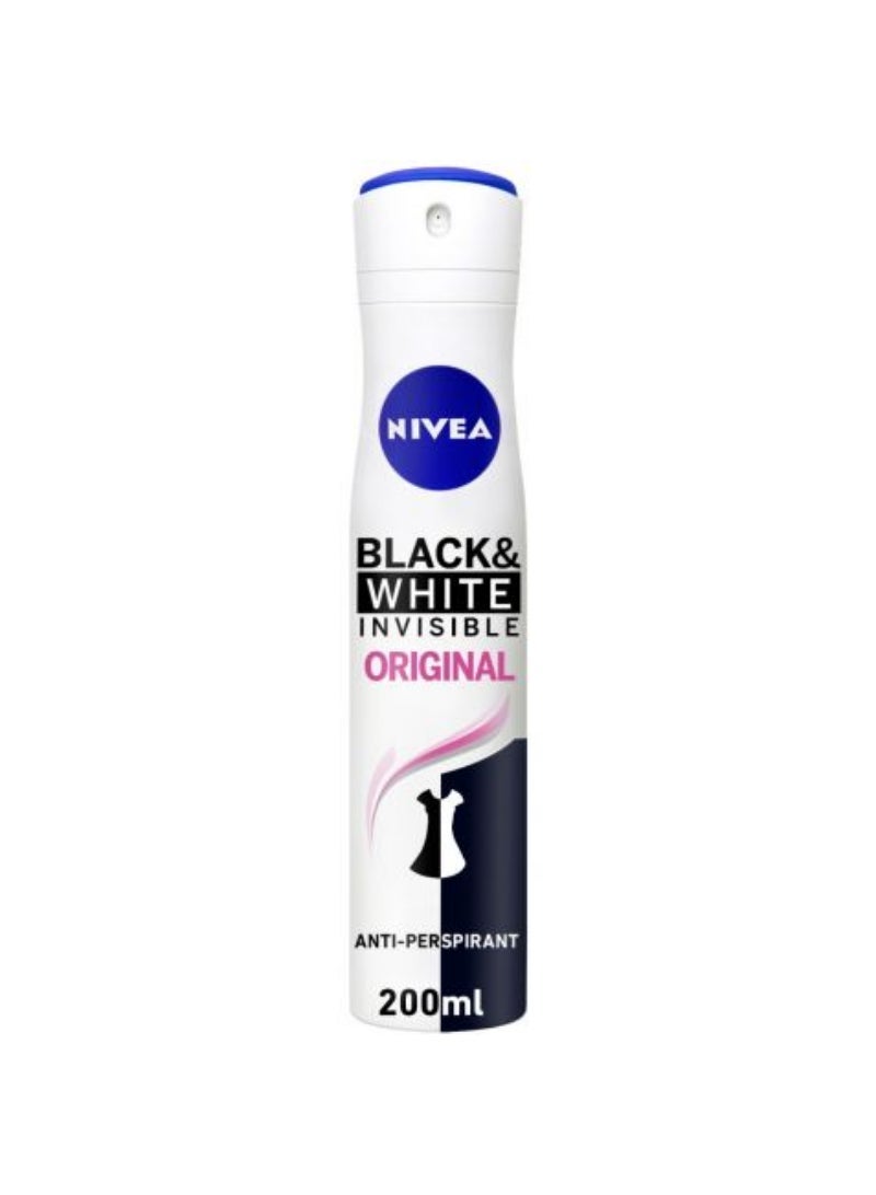 Nivea Deo Spray Black & White Original 200Ml