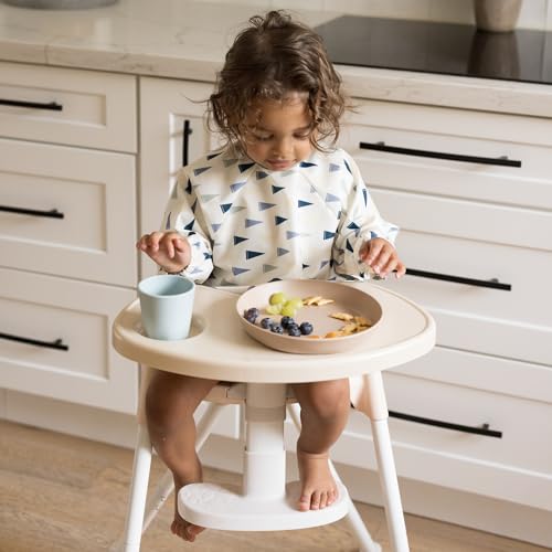 Tiny Twinkle Long Sleeve Bib for Babies & Toddlers | 2-Pack Waterproof Smock Bib for Eating | Machine Washable & Mess-Proof Feeding Essentials | Newborn Shower Gift (Periwinkle Putty,2-4Y) - Image 5
