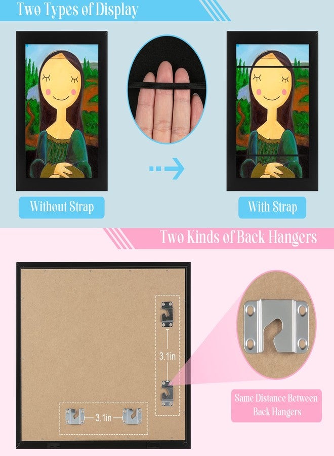 GULETHUN [3-Pack] Kids Art Frames, 8.5x11 Front Opening Kids Artwork Frames Changeable, Black Artwork Display Storage Frame for Wall, Holds 50 Pcs, for 3D Picture, Crafts, Hanging Art, Portfolio - Image 4