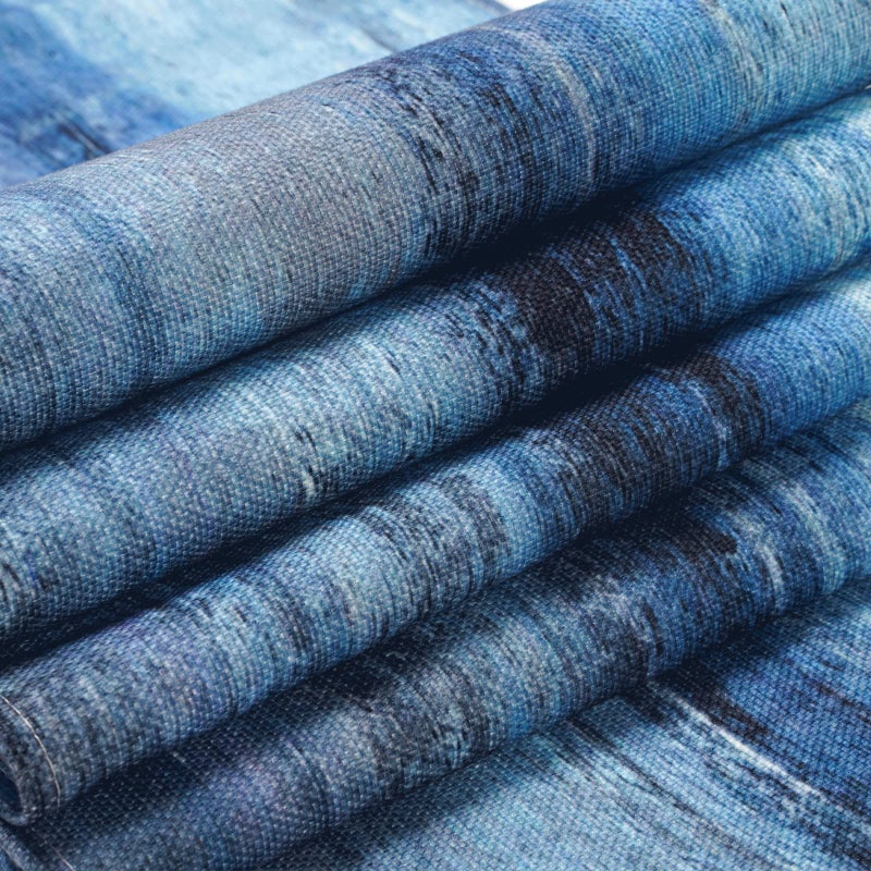 AILUER Blue and Grey Table Runner,Abstract Modern Art Burlap Table Runners for Table Dresser Runner Farmhouse Style for Dinner Party Holidays Home Decoration (Blue Grey, 13"x 71") - Image 4