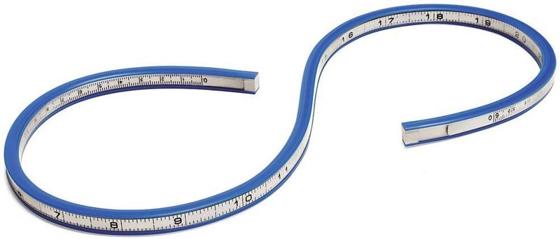 DEZIINE�1PCS 50CM Flexible Curve Ruler Woodworking, Plastic Measure Tool for Drafting Engineering Drawing - Image 5