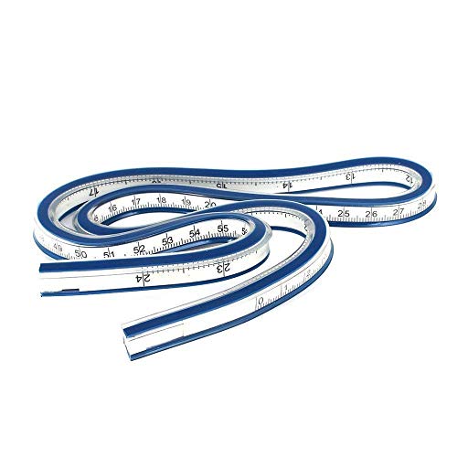DEZIINE�1PCS 50CM Flexible Curve Ruler Woodworking, Plastic Measure Tool for Drafting Engineering Drawing - Image 1