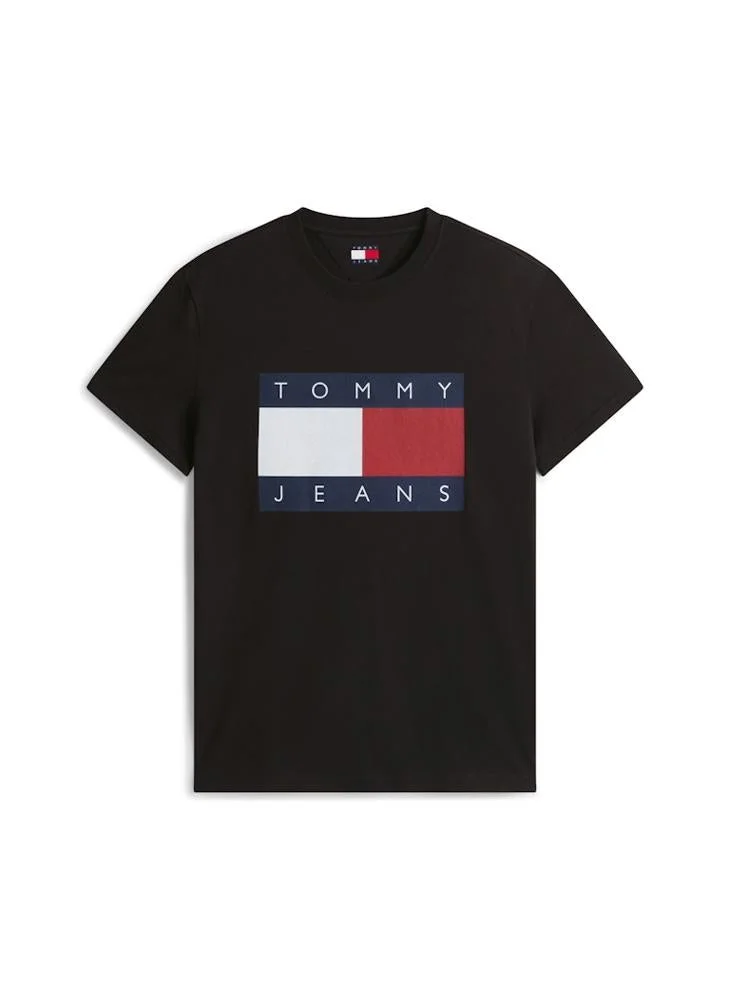 TOMMY JEANS Flag Badge Jersey Crew Neck T-Shirt