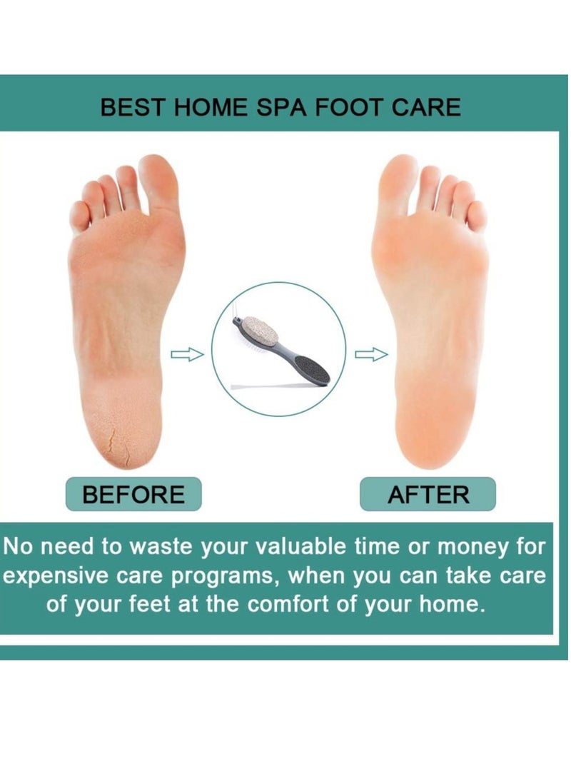 CAREHOOD Foot File Callus Remover - Multi Purpose 4 in 1 Feet Pedicure Tools with Foot Scrubber, Pumice Stone, Foot Rasp and Sand Paper for Home Foot Care (Grey Pedicure Foot File) - Image 5