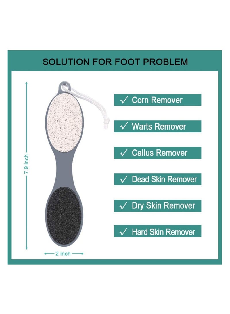 CAREHOOD Foot File Callus Remover - Multi Purpose 4 in 1 Feet Pedicure Tools with Foot Scrubber, Pumice Stone, Foot Rasp and Sand Paper for Home Foot Care (Grey Pedicure Foot File) - Image 3