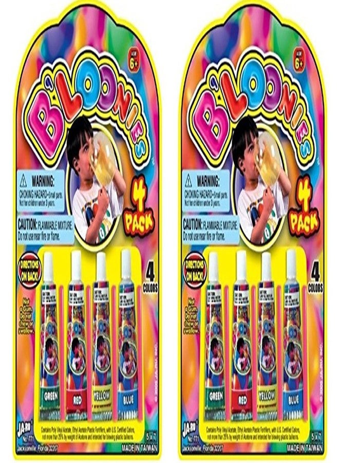 JA-RU B'loonies Plastic Balloons Variety 4 (2 Pack, 8 Tubes) Original Bloonies Bubble Making. Classic Retro Toys for Kids. Fidget Toy Party Favor for Kids Birthday. 771-2s - Image 1