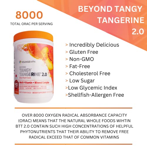 Youngevity Beyond Tangy Tangerine 2.0 Citrus Peach Fusion Multi-Vitamin & Mineral Complex - Made with Natural & Whole Foods | 8,000 ORAC - Image 5