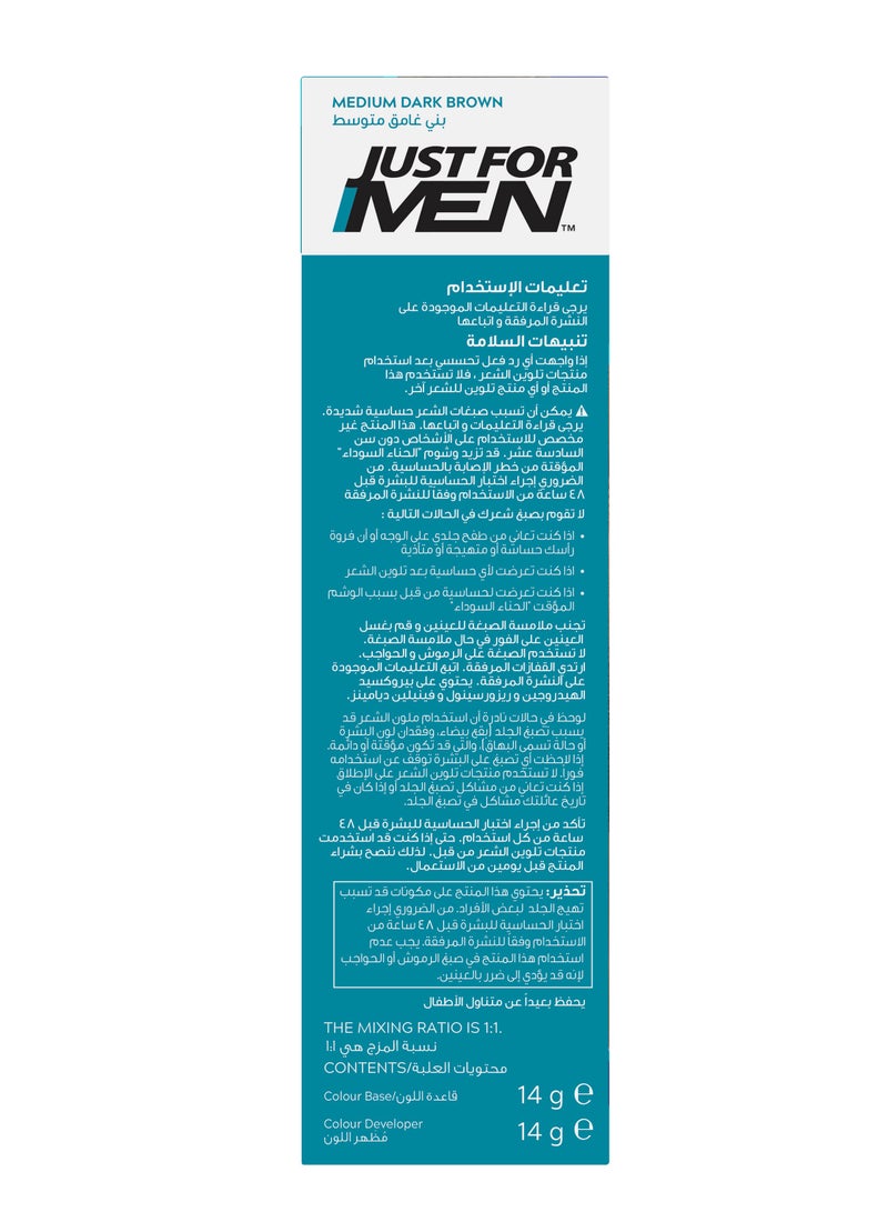 Just For Men Moustache-beard Gel Med Dark Brown - Image 3