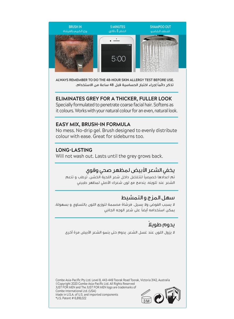 Just For Men Moustache-beard Gel Med Dark Brown - Image 2