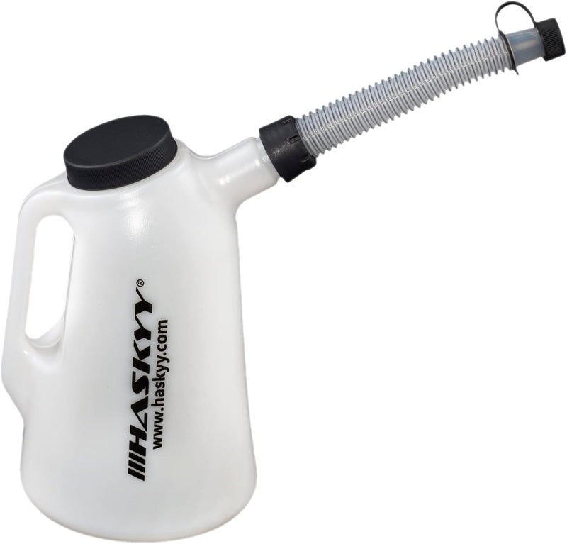HASKYY Oil Can 1,2,3,4,5,6,8, L Filling Can Measuring Cup Measuring Jug Water Jug (2 litres) White - Image 1
