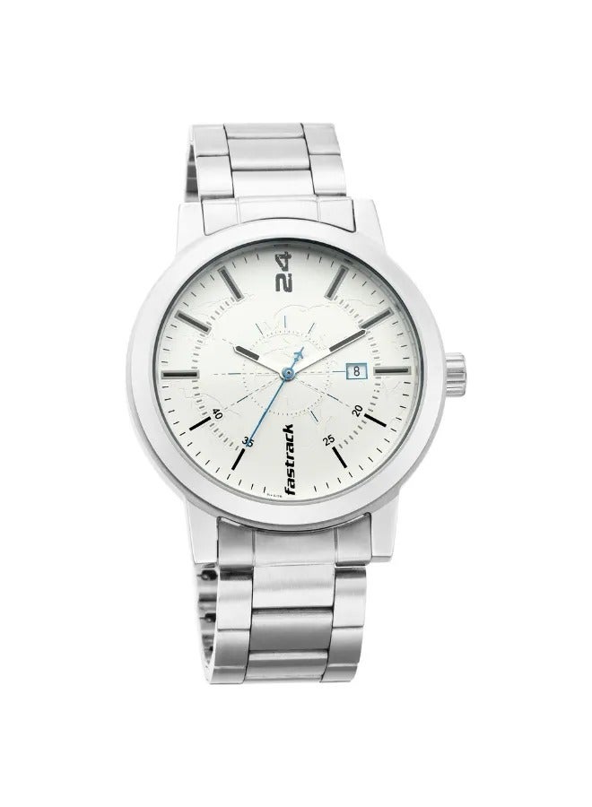 fastrack Men's Analog Round Shape Stainless Steel Wrist Watch - 3245SM01 - 49 Mm - Image 2