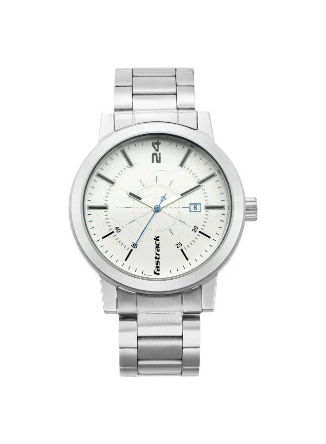 fastrack Men's Analog Round Shape Stainless Steel Wrist Watch - 3245SM01 - 49 Mm - Image 3