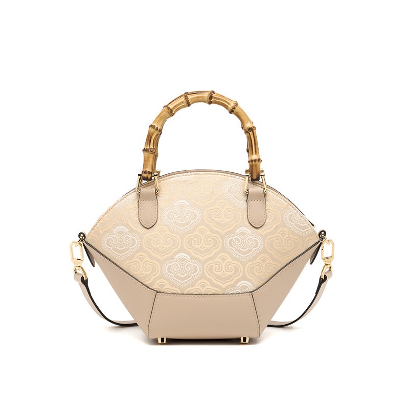 Genuine Leather Chinese Style Printed Large Capacity Shoulder Bag Fashionable New Fashion Women'S Wedding Bag Bride Sc1686 - Image 3