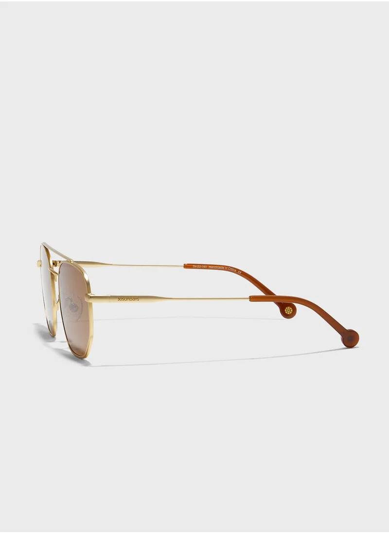 30 سندايز Verbier Rectangular   Sunglasses