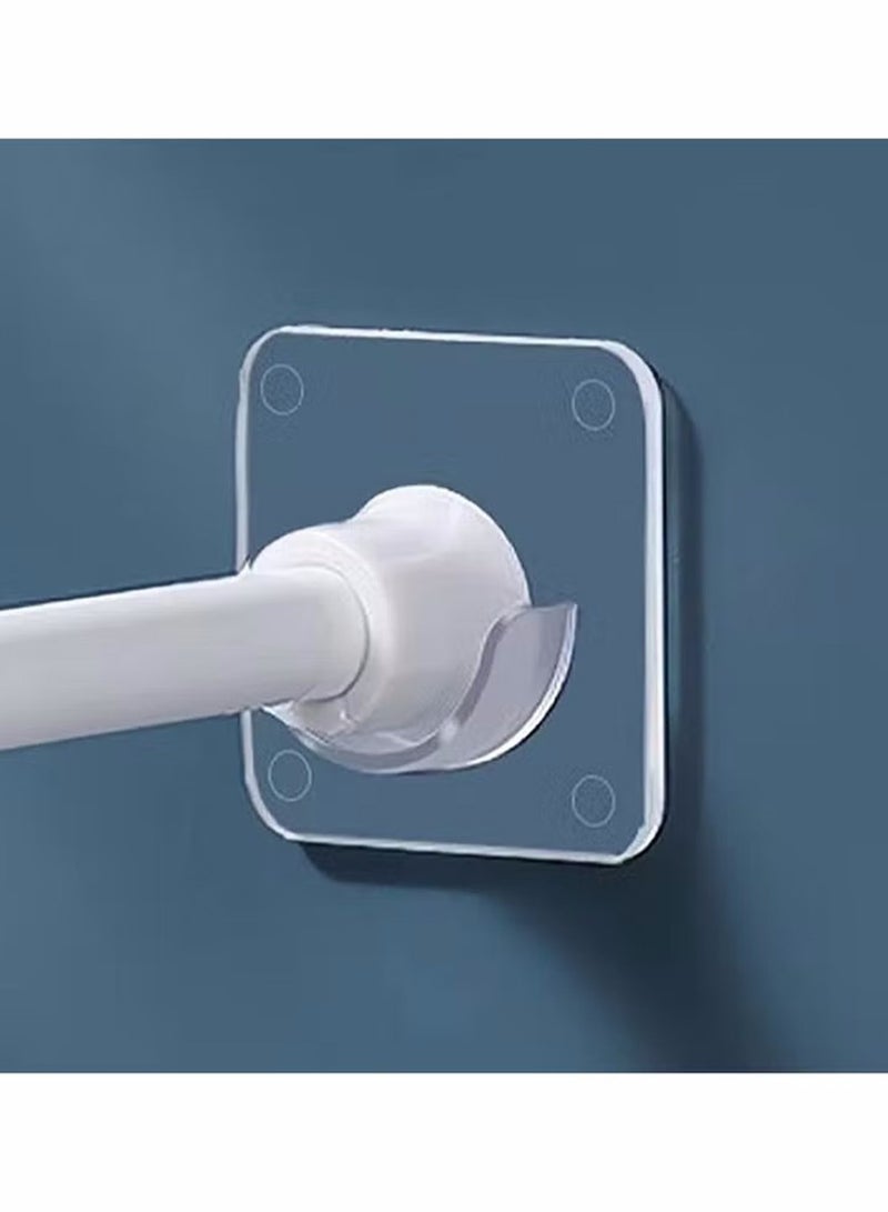 STAUD 4-Curtain Rod Bracket Holder, Curtain Rods No Drilling Adhesive Curtain Rod Holder Curtain Rod Bracket Curtain Hangers No Drilling Hooks Mounting Screws, Anchors and Sticky Strips Wall Hooks - Image 1