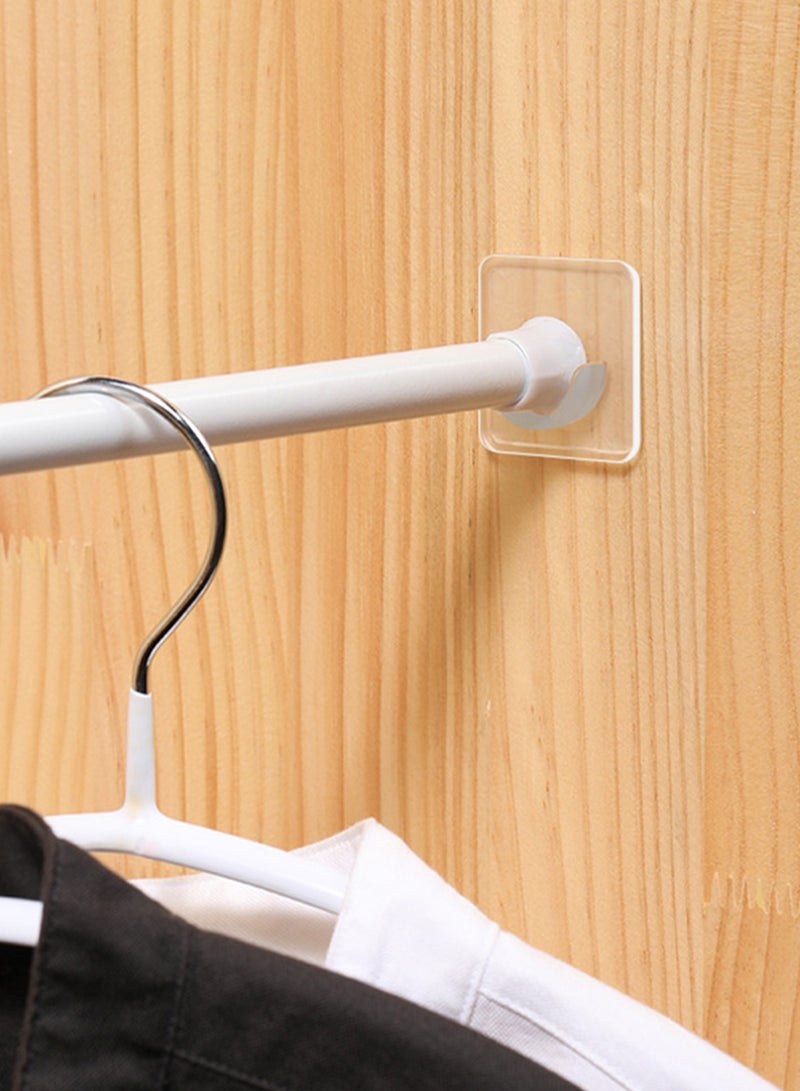 STAUD 4-Curtain Rod Bracket Holder, Curtain Rods No Drilling Adhesive Curtain Rod Holder Curtain Rod Bracket Curtain Hangers No Drilling Hooks Mounting Screws, Anchors and Sticky Strips Wall Hooks - Image 4