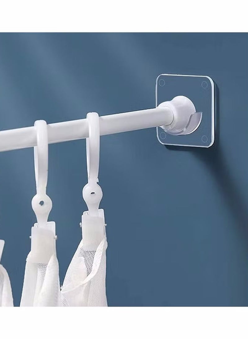 STAUD 4-Curtain Rod Bracket Holder, Curtain Rods No Drilling Adhesive Curtain Rod Holder Curtain Rod Bracket Curtain Hangers No Drilling Hooks Mounting Screws, Anchors and Sticky Strips Wall Hooks - Image 2