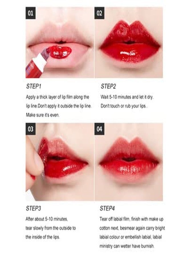 VBA Peel Off Long Lasting Magic Color Lip Tint & Lip Gloss Shade Lipstick Cherry red - Image 5