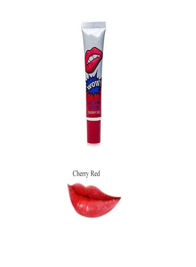 VBA Peel Off Long Lasting Magic Color Lip Tint & Lip Gloss Shade Lipstick Cherry red - Image 1