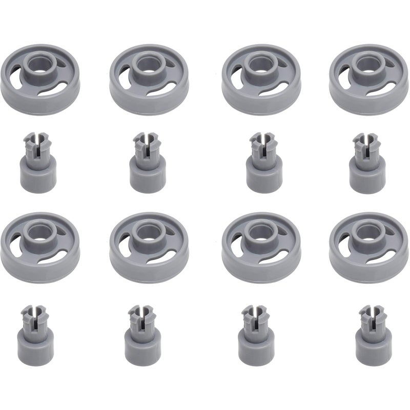 BlueStars WD12X10231 Dishwasher Lower Rack Wheel with Stud Compatible with General Electric Dishwashers Easy to Install Replaces 1263942 AP3994981 PS1481883 EA1481883 PACK OF 8