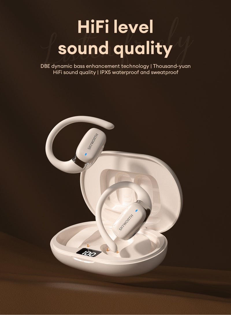 Skyworth Skyworth SEB004 Wireless Bluetooth Headset-Beige  - Image 3