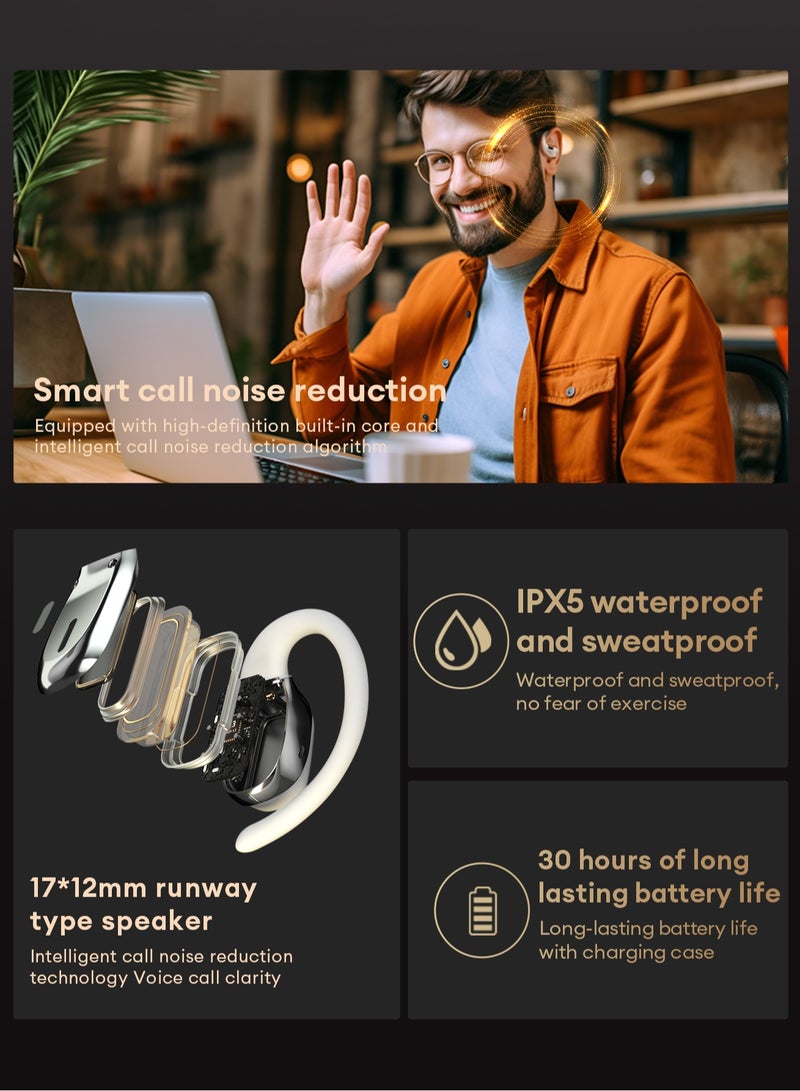 Skyworth Skyworth SEB004 Wireless Bluetooth Headset-Beige  - Image 4