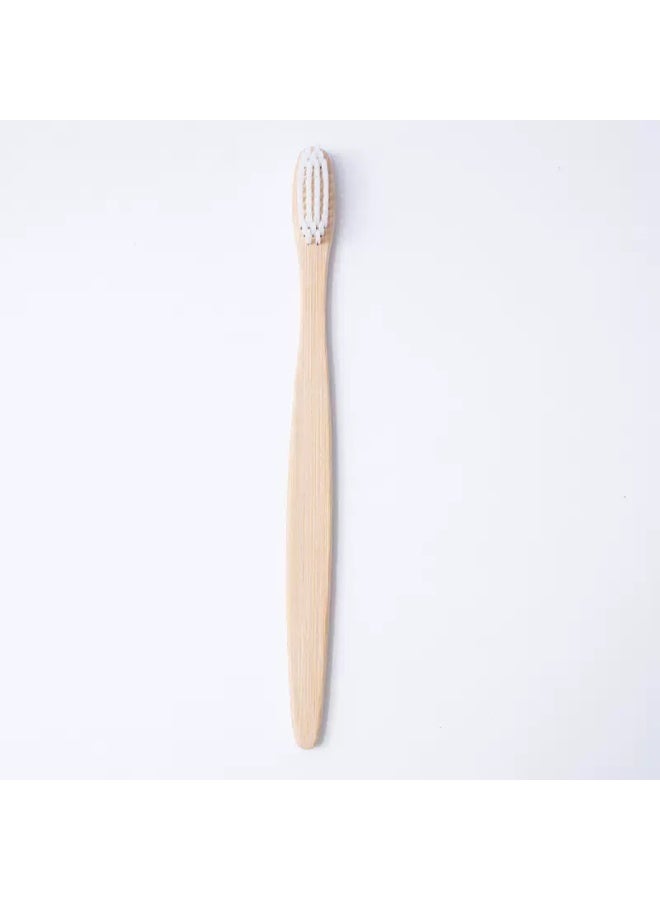 4-Pack Bamboo Charcoal Toothbrushes for Adults – Soft Bristle, Biodegradable Eco-Friendly Oral Care Set (2 White + 2 Gray) - Image 4