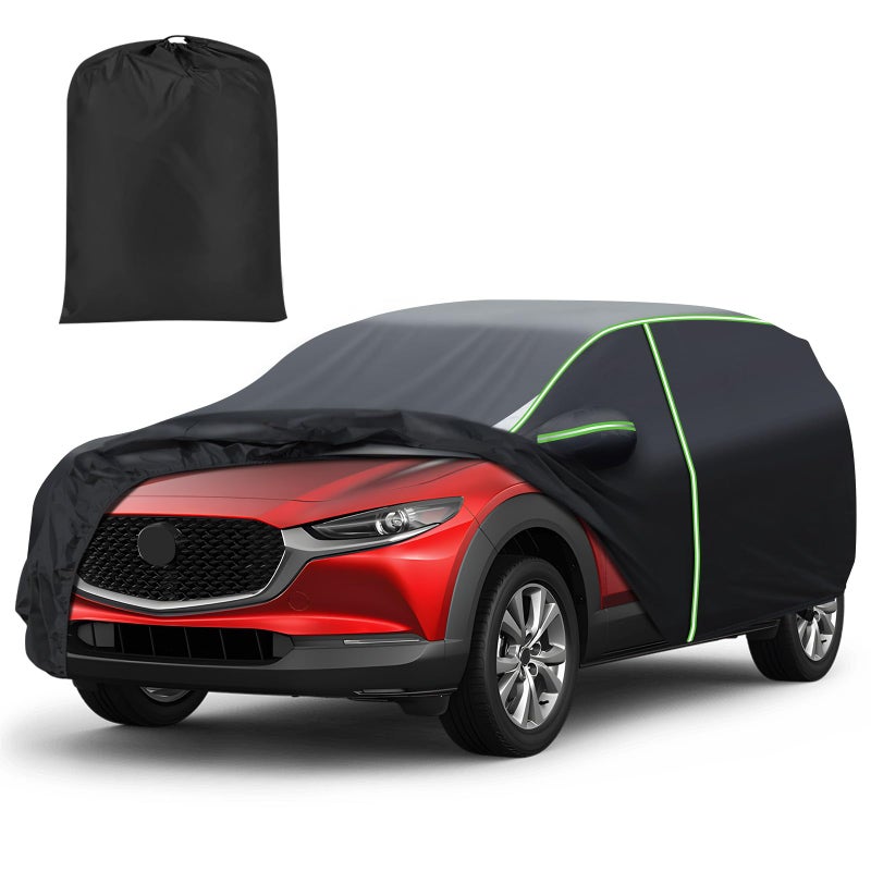 Mixsuper Liner Car Cover for Mazda CX30 20202026 7 Layers Full Car Cover All Weather Car Covers for CX30 Waterproof Outdoor Cover with Zipper Door Reflective Strips - Image 2