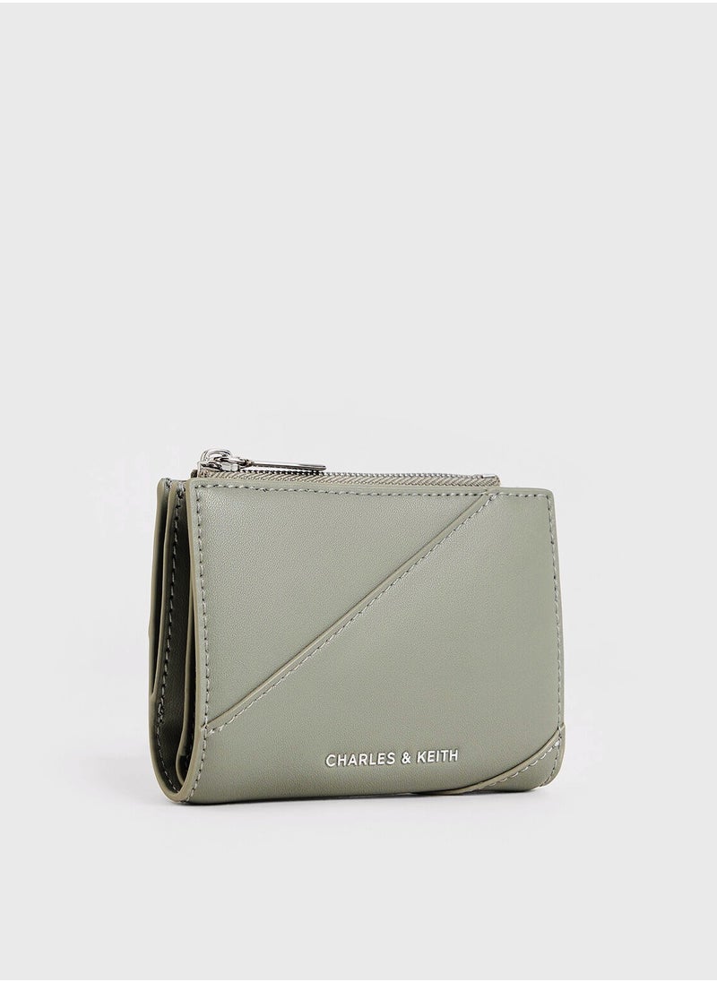 Charles & Keith CHARLES & KEITH Trin Stitch-Trim Wallet - Grayish green  - Image 2