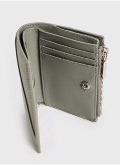 Charles & Keith CHARLES & KEITH Trin Stitch-Trim Wallet - Grayish green  - Image 5