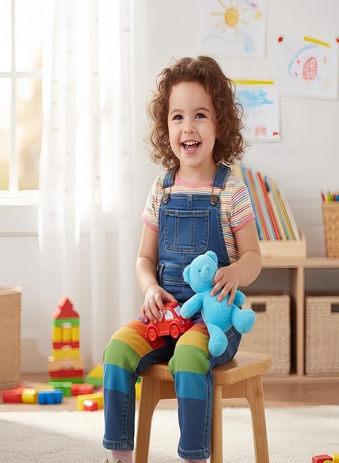 PELYN Small Wooden Step Stool for Kids – Mini Toddler Stool to Sit or Stand – Anti-Slip Bamboo Stool for Bathroom Sink, Potty Training & Kitchen - Image 2