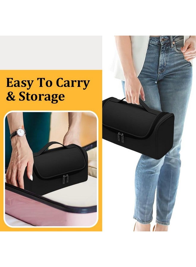 maycreate ® Travel Storage Bag For Dyson Air Wrap Holder Hair Styler Organizer For Airwrap Attachments Portable Storage Bag With Hanging Hook, Black (Bag Only) - Image 5