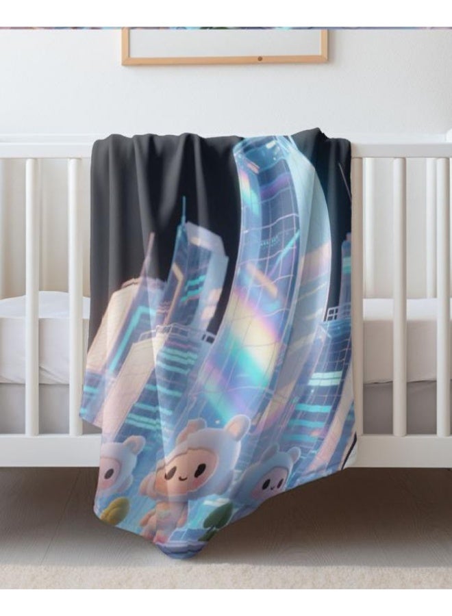 general Children's or student cartoon flannel thin blanket (warm and comfortable, suitable for sleep, games) 100cm*150cm - 990 - Image 3