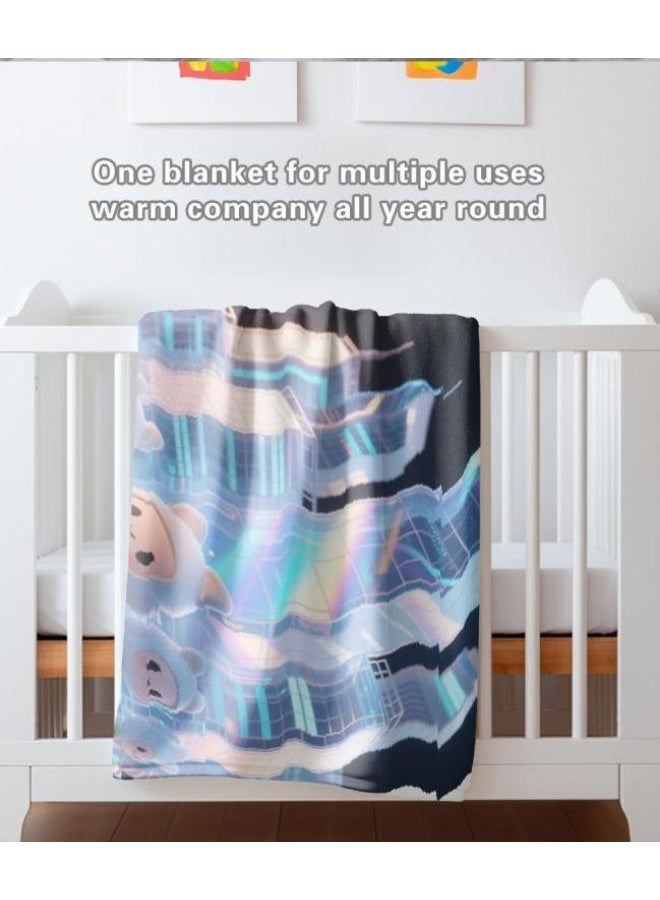 general Children's or student cartoon flannel thin blanket (warm and comfortable, suitable for sleep, games) 100cm*150cm - 990 - Image 4