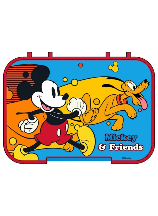 Tiny Wheel Disney Mickey and Friends 6-Compartment Single Button Lock Tritan Lunch Box Multicolor - Image 1